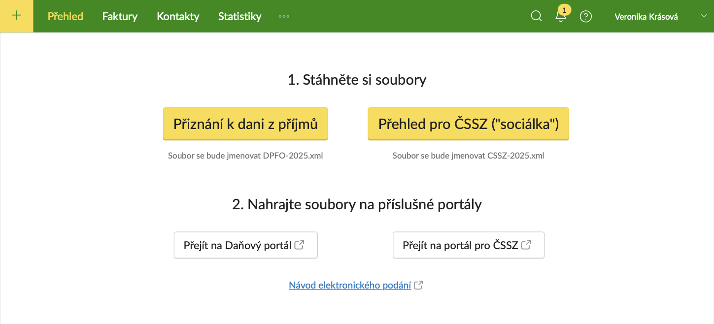 Náhled obrazovky v aplikaci – DPFO.