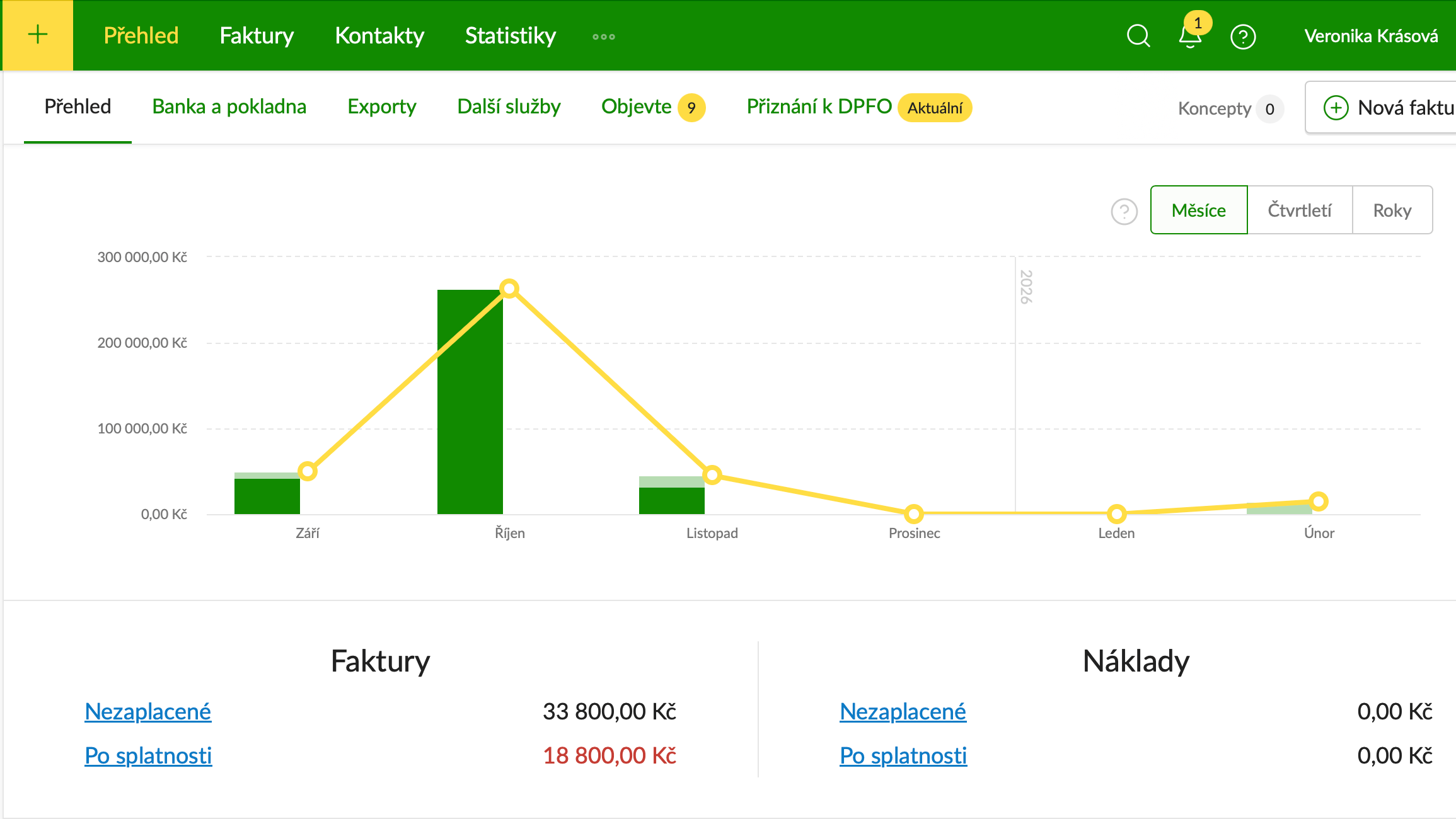 Náhled aplikace ve výchozím nastavení.