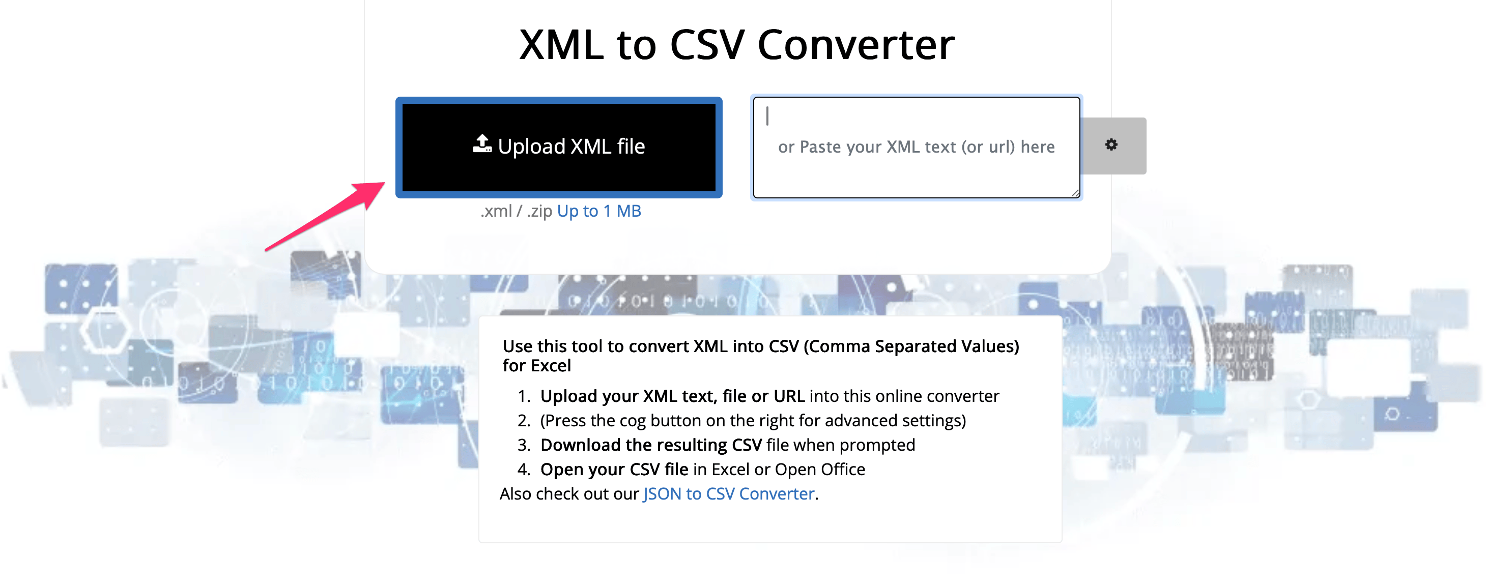 Nahrání souboru do online konvertoruz'