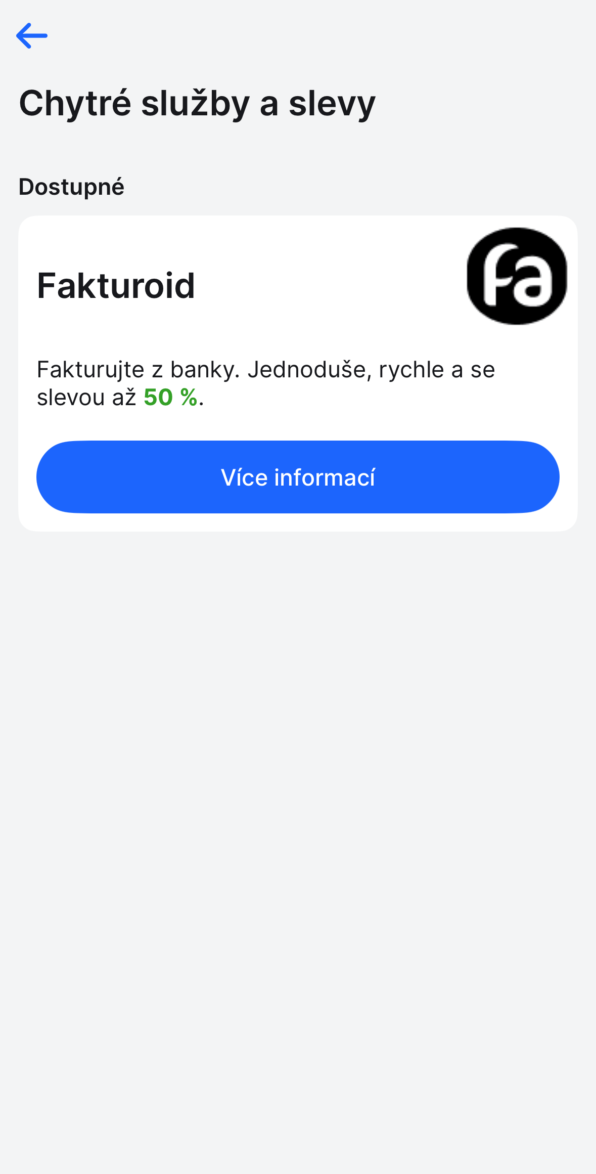 Nabídka propojení ve Smart Bance